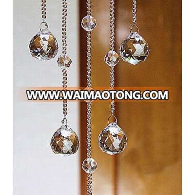 Transparent Ball Shape crystal bead window curtains