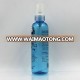 Personal care boston round 180ml 250ml blue plastic bottle for perfume,PET bottle with mist spray pump