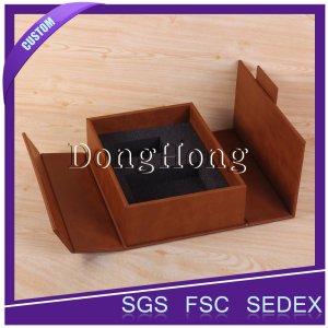 Custom Logo High End Packaging MDF PU Leather Box